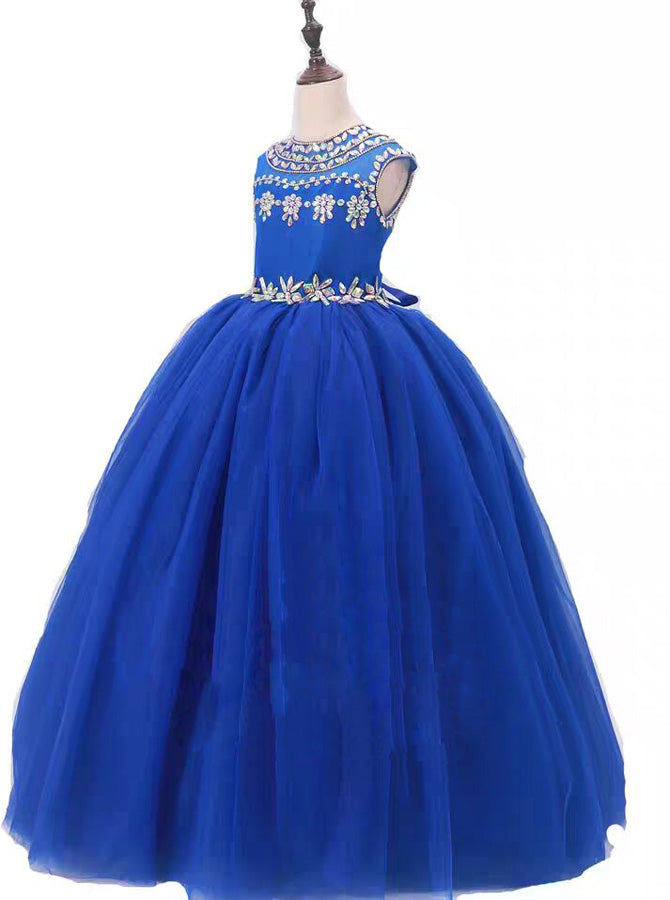 Royal Blue Girls Pageant Ball Dresses ...